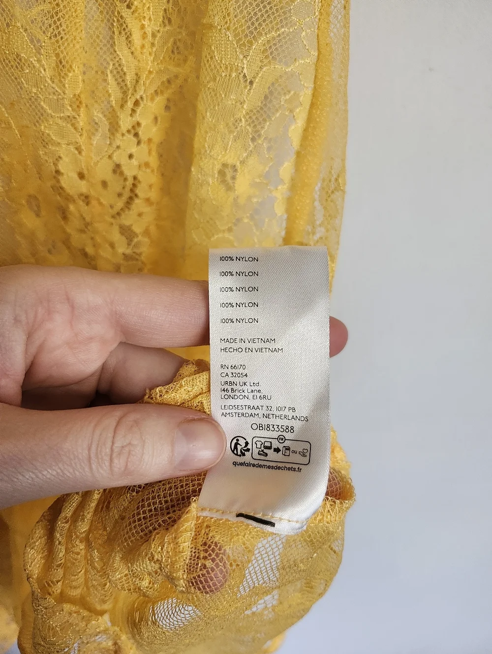 Urban Outfitters 'Connie' Sheer Lace Mini Dress Size M - Picture 8 of 9